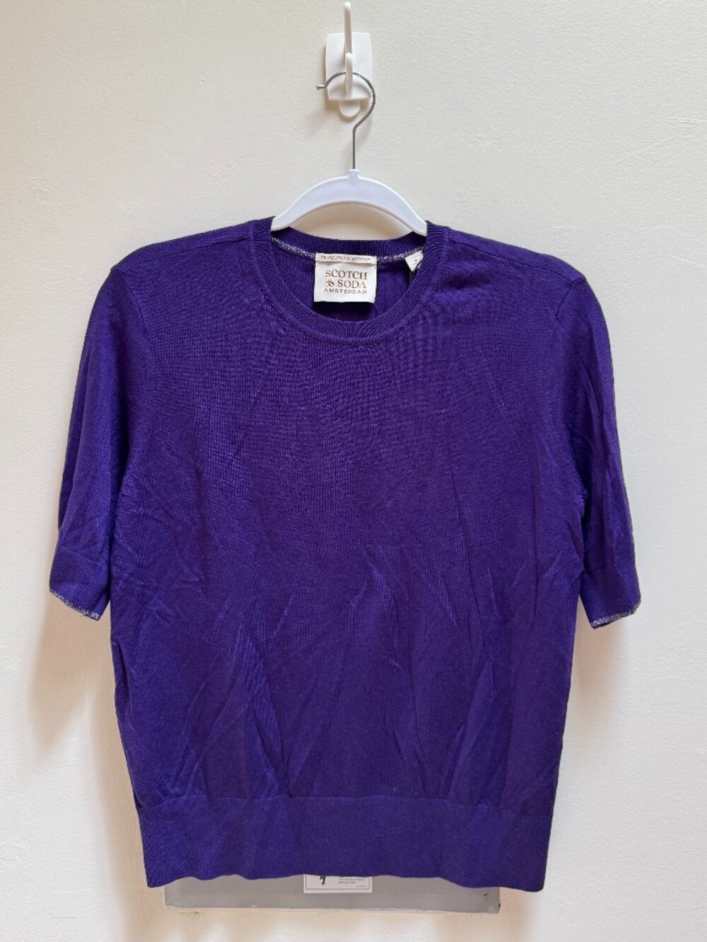 NWT Scotch & Soda Lightweight Purple Short Sleeve Top